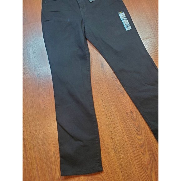 Lee Women's Effortless Wash & Wear Straight Leg Relaxed Fit Black 10Med  X  32 - Picture 6 of 8
